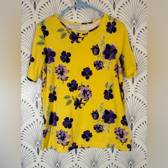 Classic Yellow and Blue Relaxed Short Sleeve Tee - Picture 1 of 4